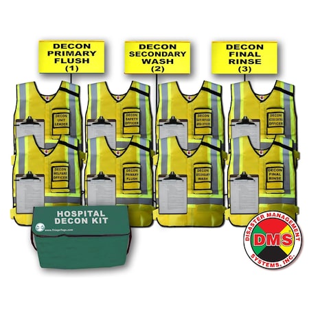 Disaster Management Systems Hospital Decon Vest & Flag Kit, Window Vests DMS-05041W